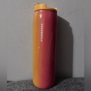 Starbucks Orange Pink Ombre Stainless Steel Vacuum Insulated Tumbler NEW